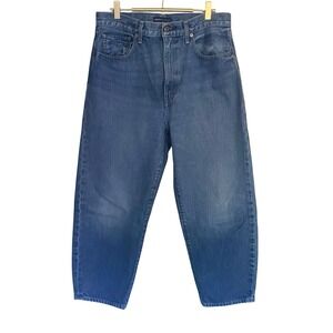 LEVIS MADE & CRAFTED Barrel Crop Jeans Womens Size 29 Organic Cotton Blue